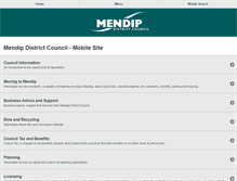 Tablet Screenshot of mendip.gov.uk